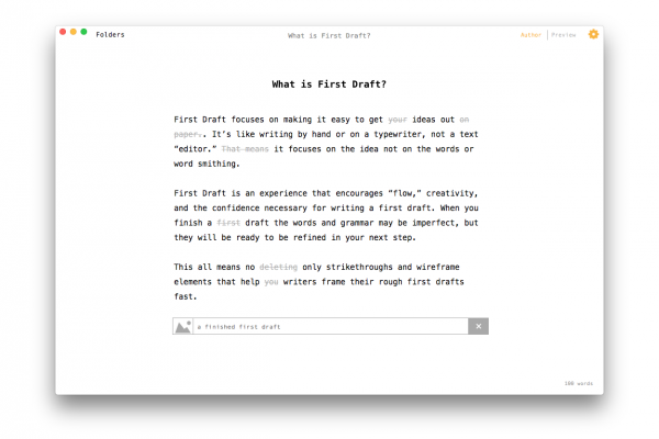 First Draft App